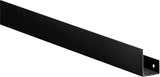 KEUCO Duschablage 24953 auf Maß – 400-600 x 120 x 90 mm, schwarz matt, Aluminium, mit Haken