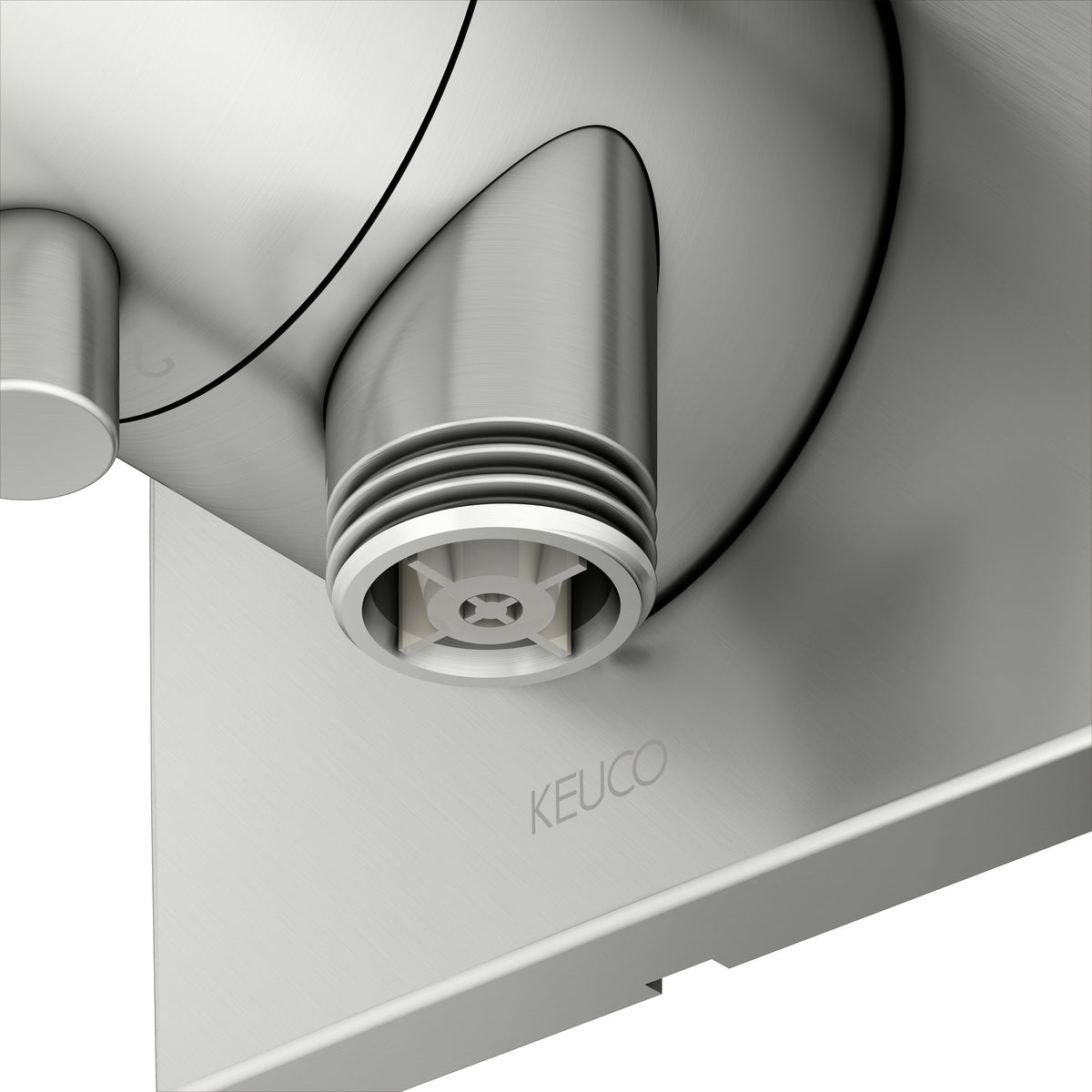 KEUCO IXMO Comfort 2-Wege Umstellventil Unterputz DN15 – Messing gebürstet, rund