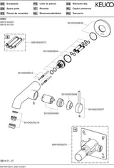 KEUCO IXMO Einhebel-Waschtischmischer Unterputz, rund, Ausladung 165 mm, schwarz matt