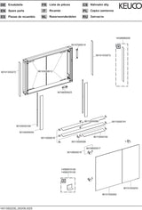 KEUCO SOMARIS Spiegelschrank Wandeinbau 1000 x 710 x 115 mm verspiegelt