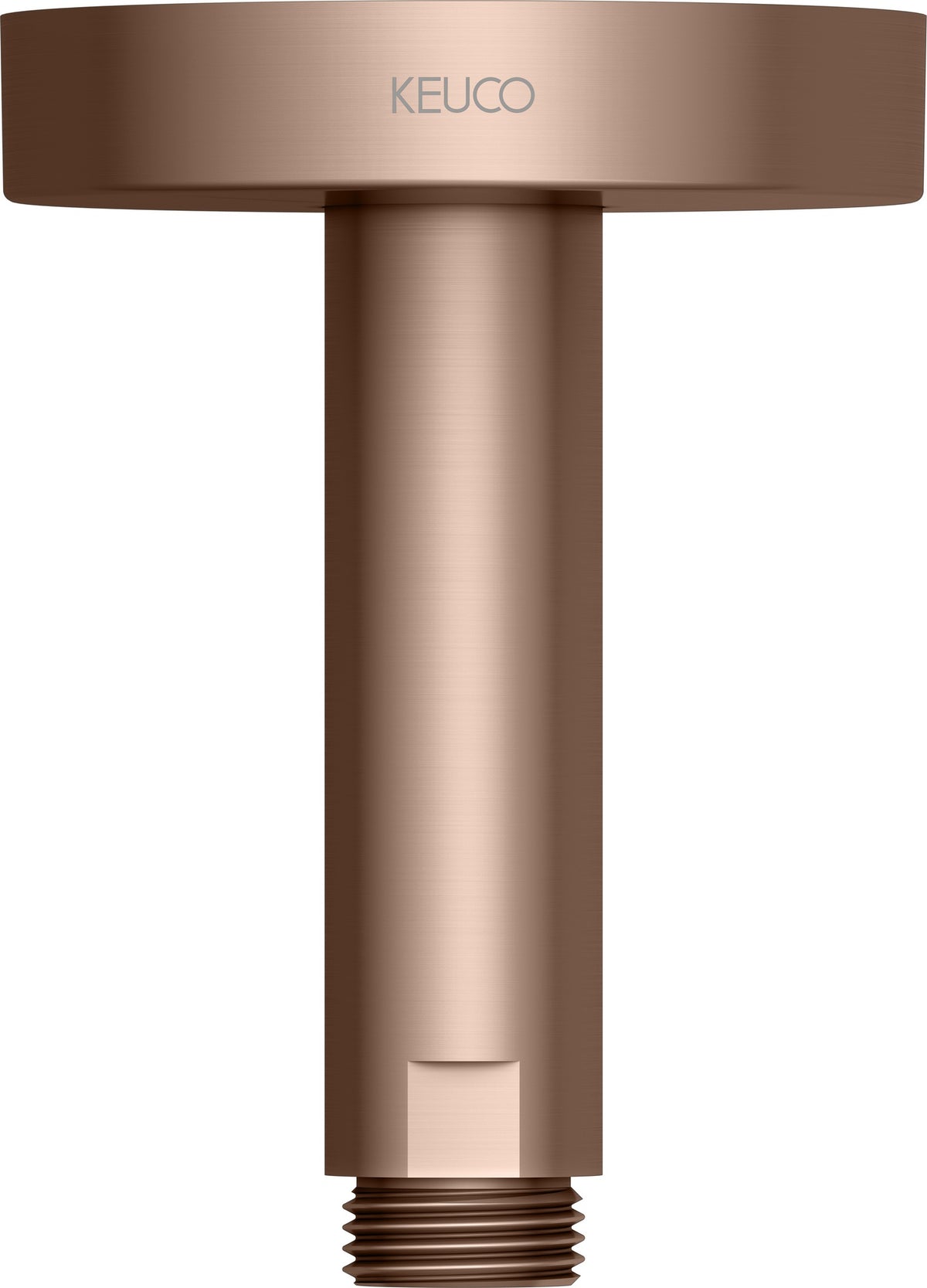 KEUCO Brausearm Elegance 51688, Deckenanschluss, 100 mm, verchromt – Rundes Design für die Deckenmontage