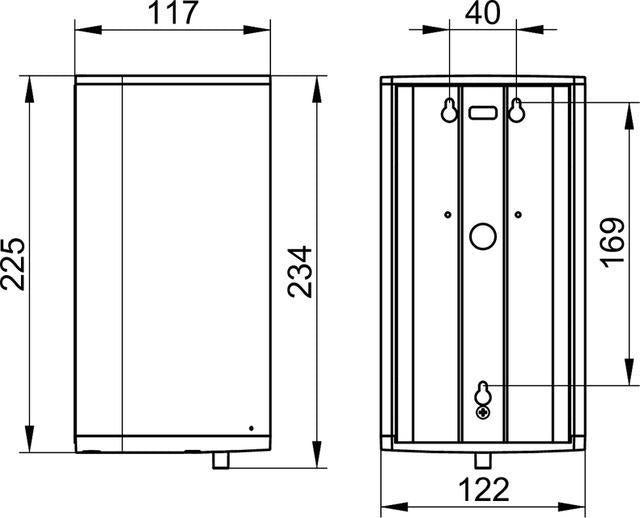 KEUCO Desinfektionsmittelspender PLAN verchromt/schwarzgrau – berührungslos, 700 ml, LED-Anzeige