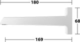 KEUCO Schwallbrause meTime_spa 59982 – Wandanschluss, verchromt, Messing, 169 mm Ausladung