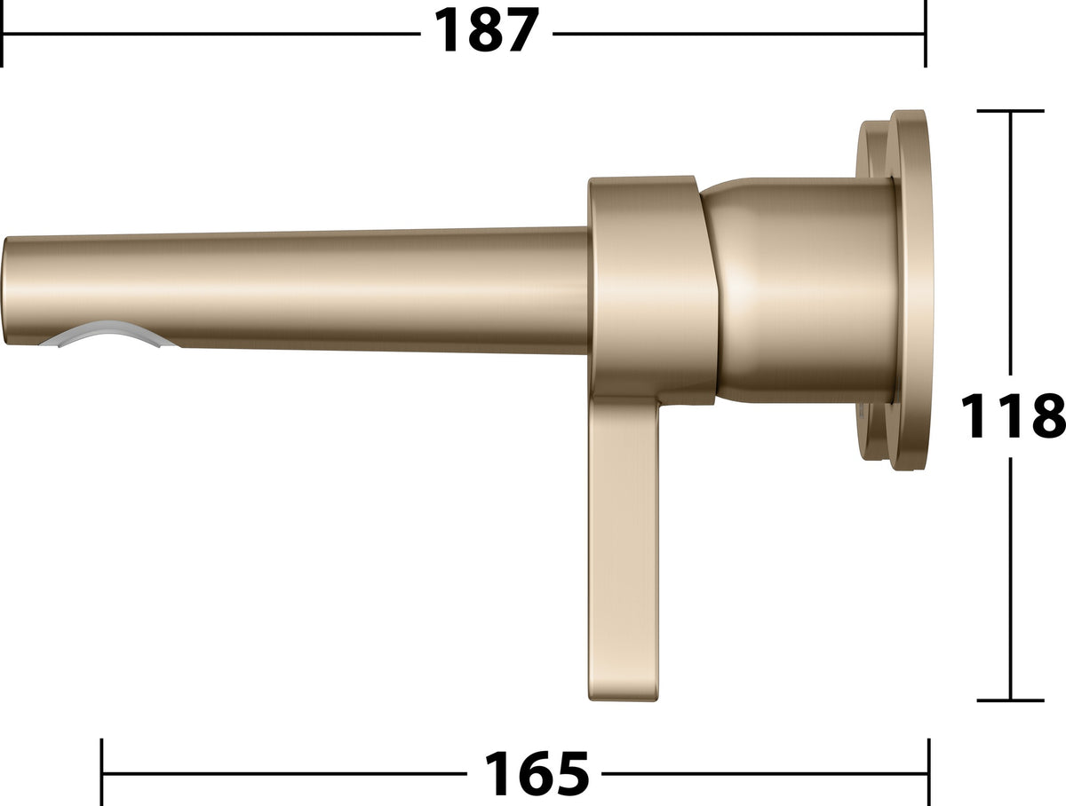 KEUCO Edition 400 Einhebel-Waschtischmischer Unterputz, Ausladung 197 mm, Bronze gebürstet