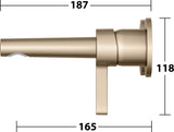 KEUCO Edition 400 Einhebel-Waschtischmischer Unterputz, Ausladung 197 mm, Bronze gebürstet