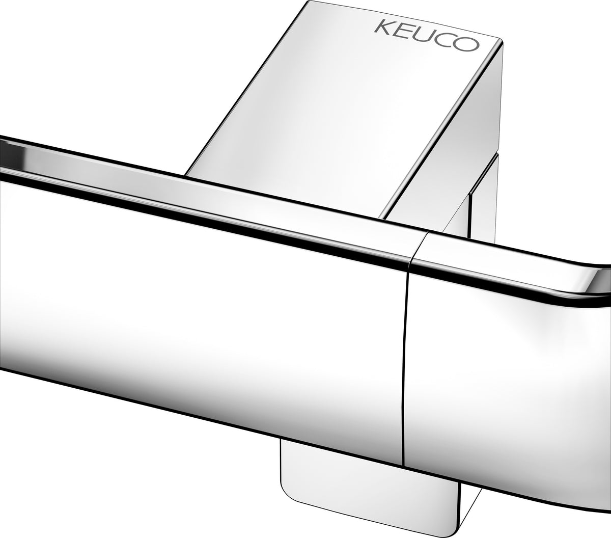 KEUCO AXESS Duschhandlauf 550/531/1301 mm mit Brausestange rechts, silber-eloxiert