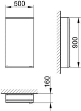 KEUCO Royal Modular 2.0 Spiegelschrank, unbeleuchtet, Wandeinbau, 500 mm, silber-eloxiert
