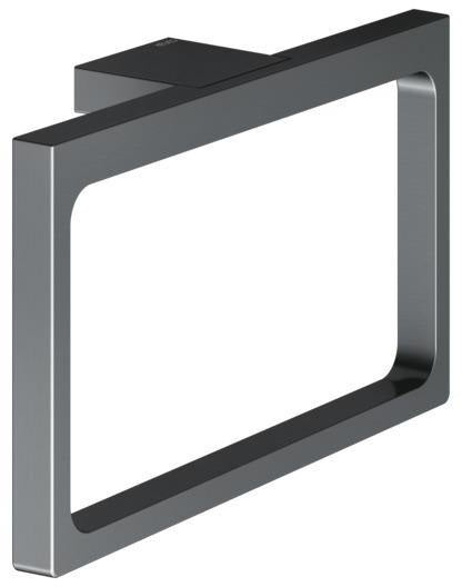 KEUCO Handtuchring Edition 11 11121, verchromt – Eckiges Design, starr, Wandmontage