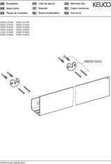 KEUCO Duschablage 24953 auf Maß – 400-600 x 120 x 90 mm, schwarz matt, Aluminium, mit Haken