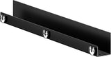 KEUCO Duschablage 24953 auf Maß – 400-600 x 120 x 90 mm, schwarz matt, Aluminium, mit Haken