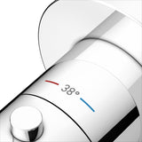 KEUCO IXMO Thermostatarmatur Unterputz rund verchromt – mit Sicherheitssperre bei 38 °C