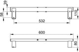 KEUCO Care 35179 Wandstange 600 mm verchromt für Rückenstütze – Barrierefreie Sicherheit im Bad