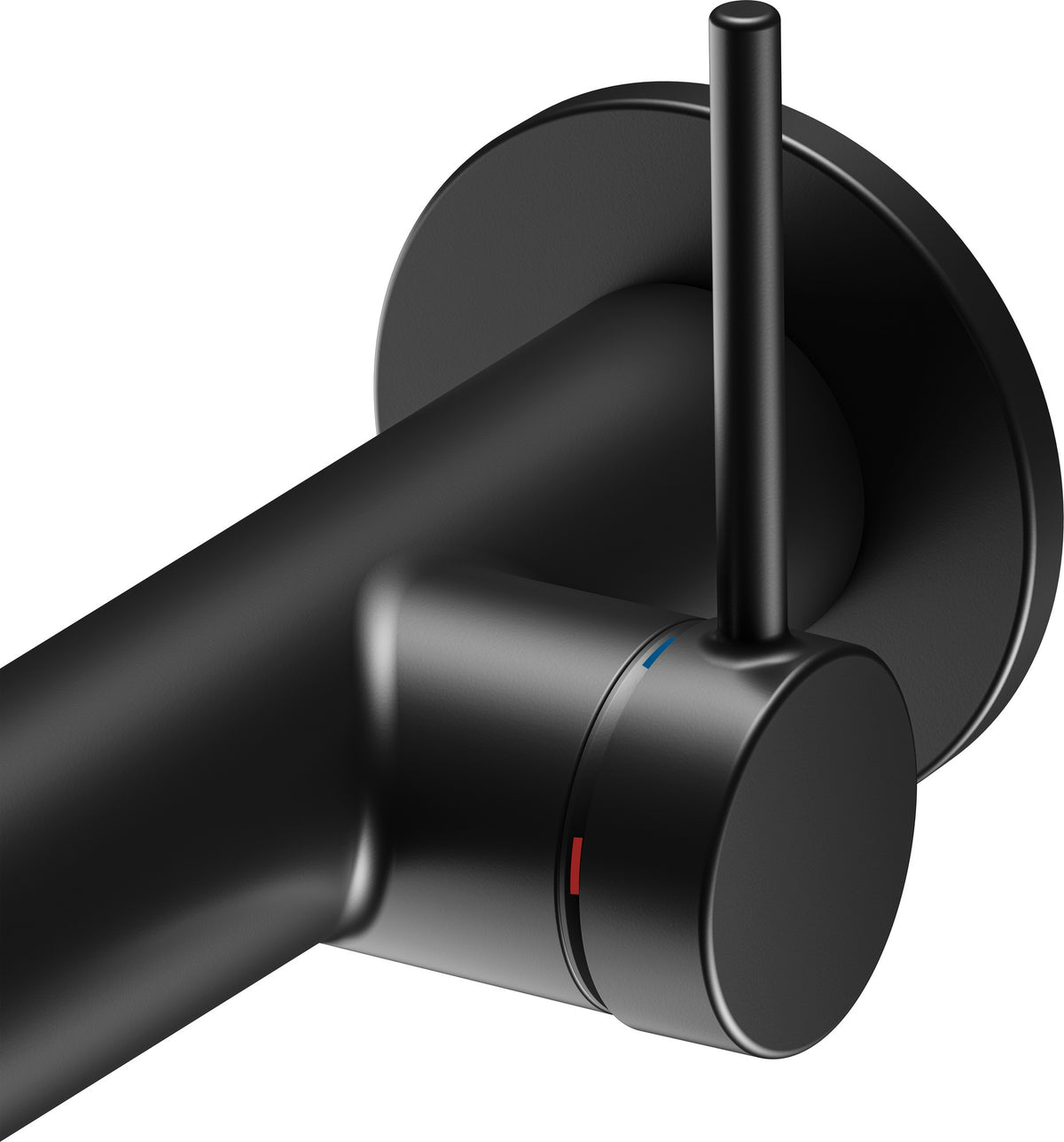 KEUCO IXMO Einhebel-Waschtischmischer Unterputz, rund, Ausladung 165 mm, schwarz matt
