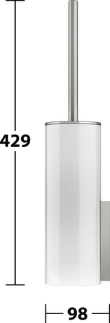 KEUCO Edition 400 Toilettenbürstengarnitur mit Echtkristalleinsatz, Nickel gebürstet