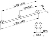 KEUCO Plan Care Haltegriff 382 mm verchromt – Wandmontage, 115 kg belastbar