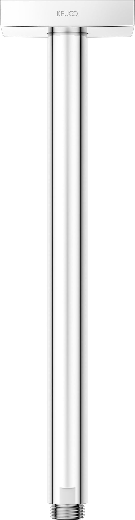 KEUCO Brausearm Edition 300 Deckenanschluss 100 mm verchromt – Eckige Form für moderne Duschen