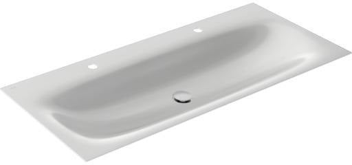KEUCO Edition 11 Art Emaille-Waschtisch 806 mm mit 1-Loch-Bohrung in Weiß