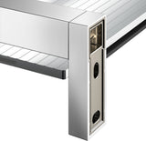 KEUCO Duschablage Edition 90 Square mit Glasabzieher, verchromt/Aluminium, 360 mm