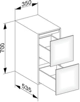 KEUCO Edition 11 Sideboard 2 Auszüge schwarz gebürstet 350 mm – Wandmontage, Push-to-Open