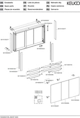 KEUCO SOMARIS Spiegelschrank 1200 mm verspiegelt – Wandvorbau mit 710 mm Höhe