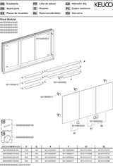 KEUCO Royal Modular 2.0 Spiegelschrank 900 mm, unbeleuchtet, Wandeinbau, mit Steckdose & USB