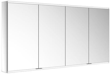 KEUCO Royal Modular 2.0 Spiegelschrank 1900 mm, LED Ober- und Unterbeleuchtung, silber-eloxiert, 4 Türen
