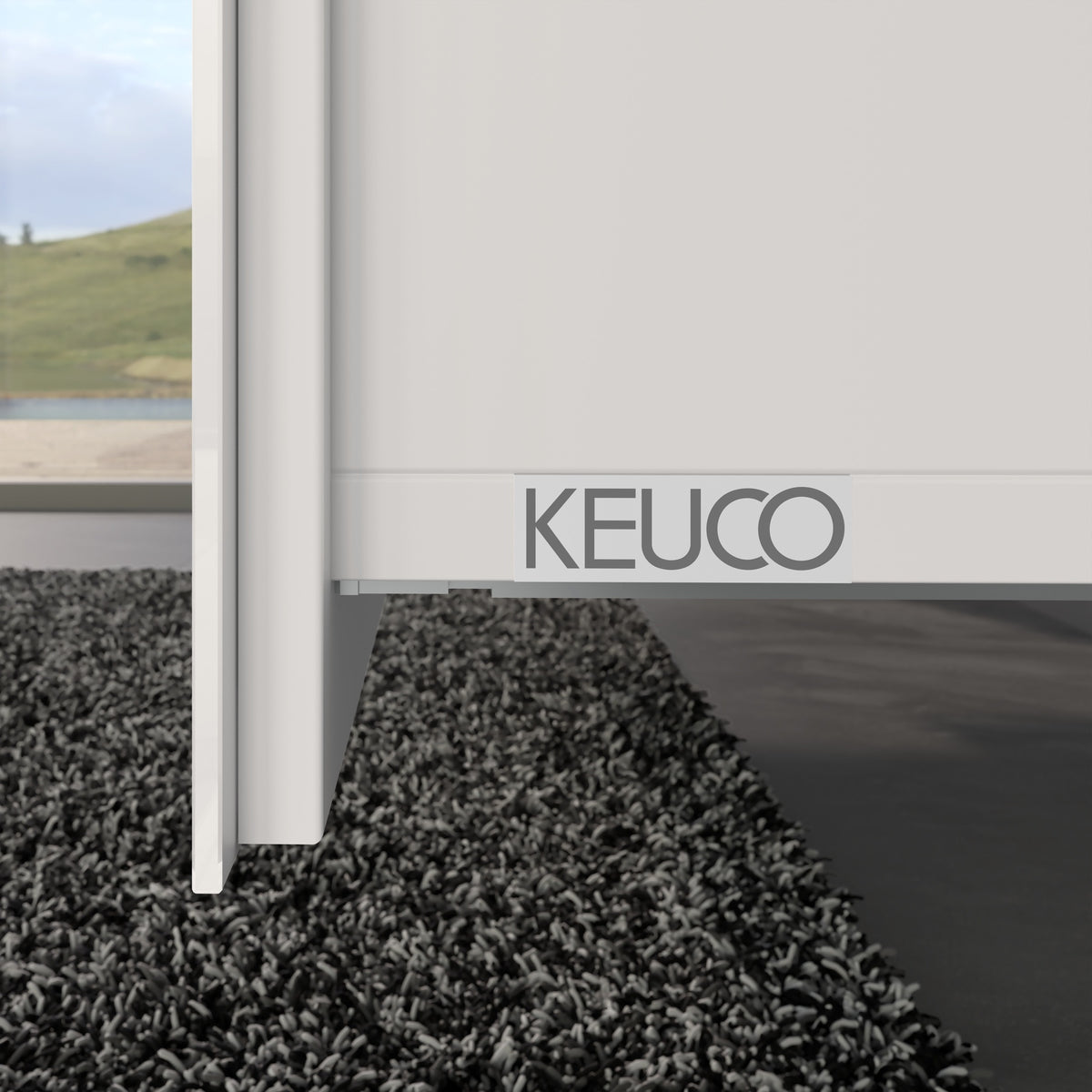 KEUCO X-Line Waschtischunterbau 1200 mm mit 2 Auszügen, anthrazit, wandmontiert, ohne Griff