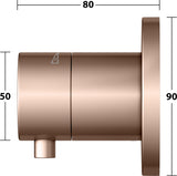 KEUCO IXMO Comfort Absperrventil Unterputz DN15 rund Messing gebürstet 59541