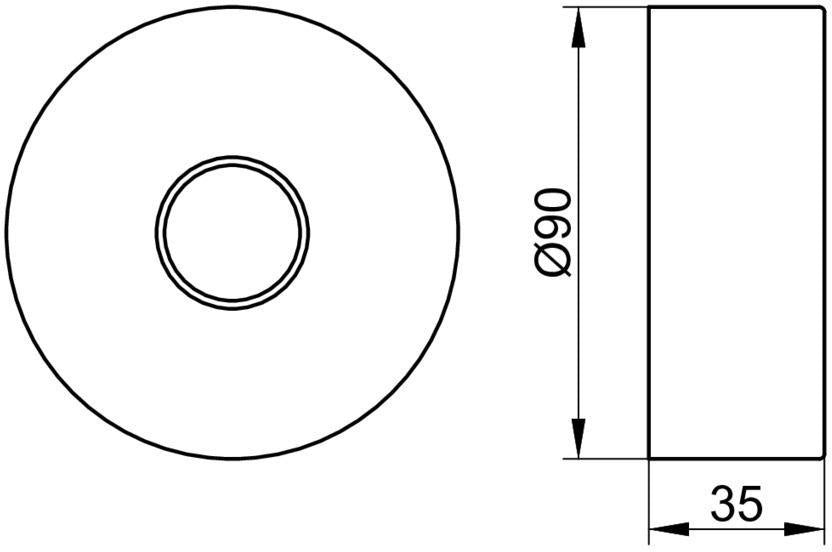 KEUCO IXMO Verlängerungs-Eckig für Wanneneinlauf/Schlauchanschluss, Höhe 25 mm, Schwarz Matt