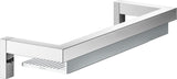 KEUCO Duschablage Edition 90 Square mit Glasabzieher, verchromt/Aluminium, 360 mm