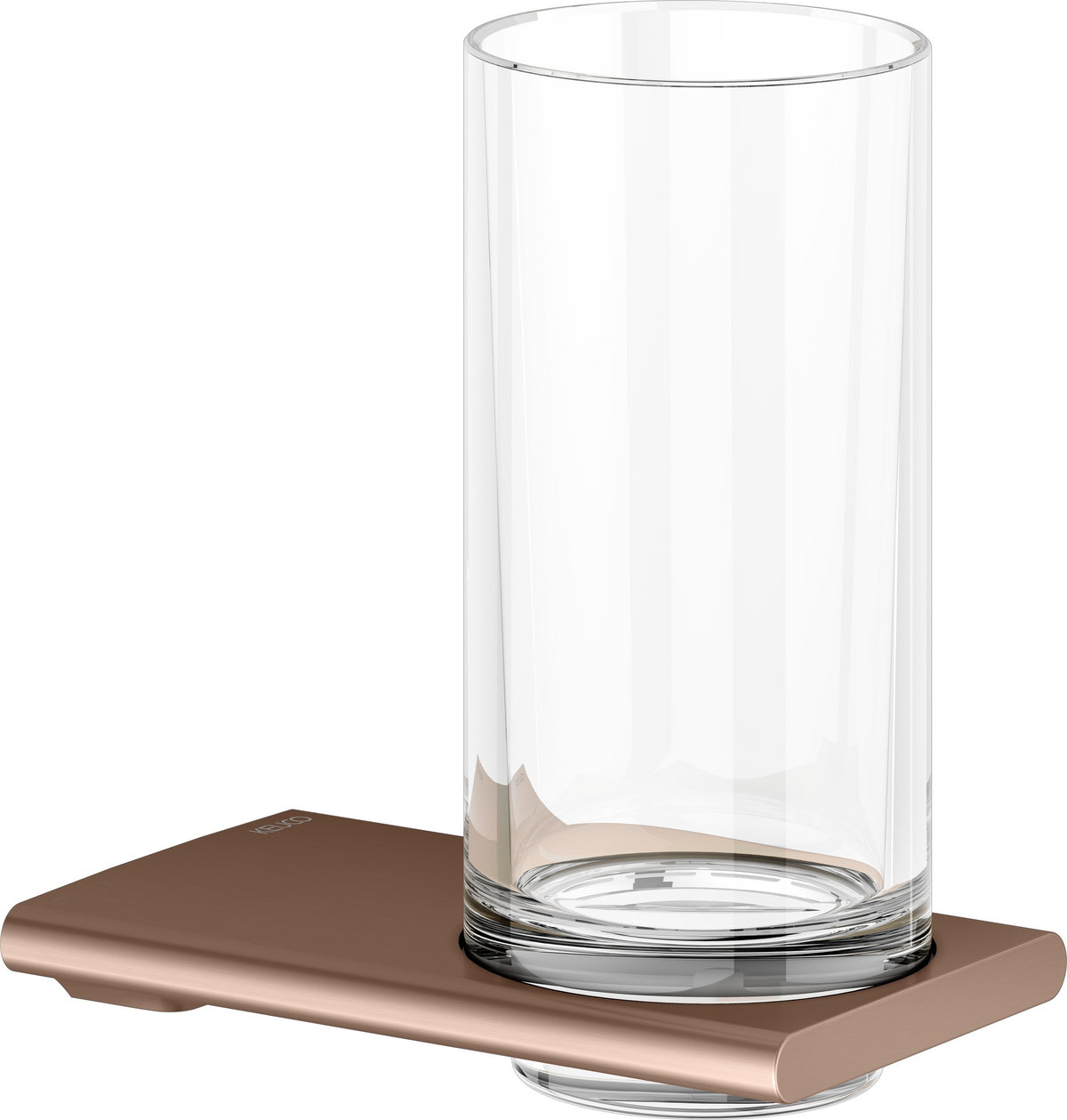 KEUCO Edition 400 Glashalter mit Echtkristall-Glas, verchromt – Wandmontage, softcube Design