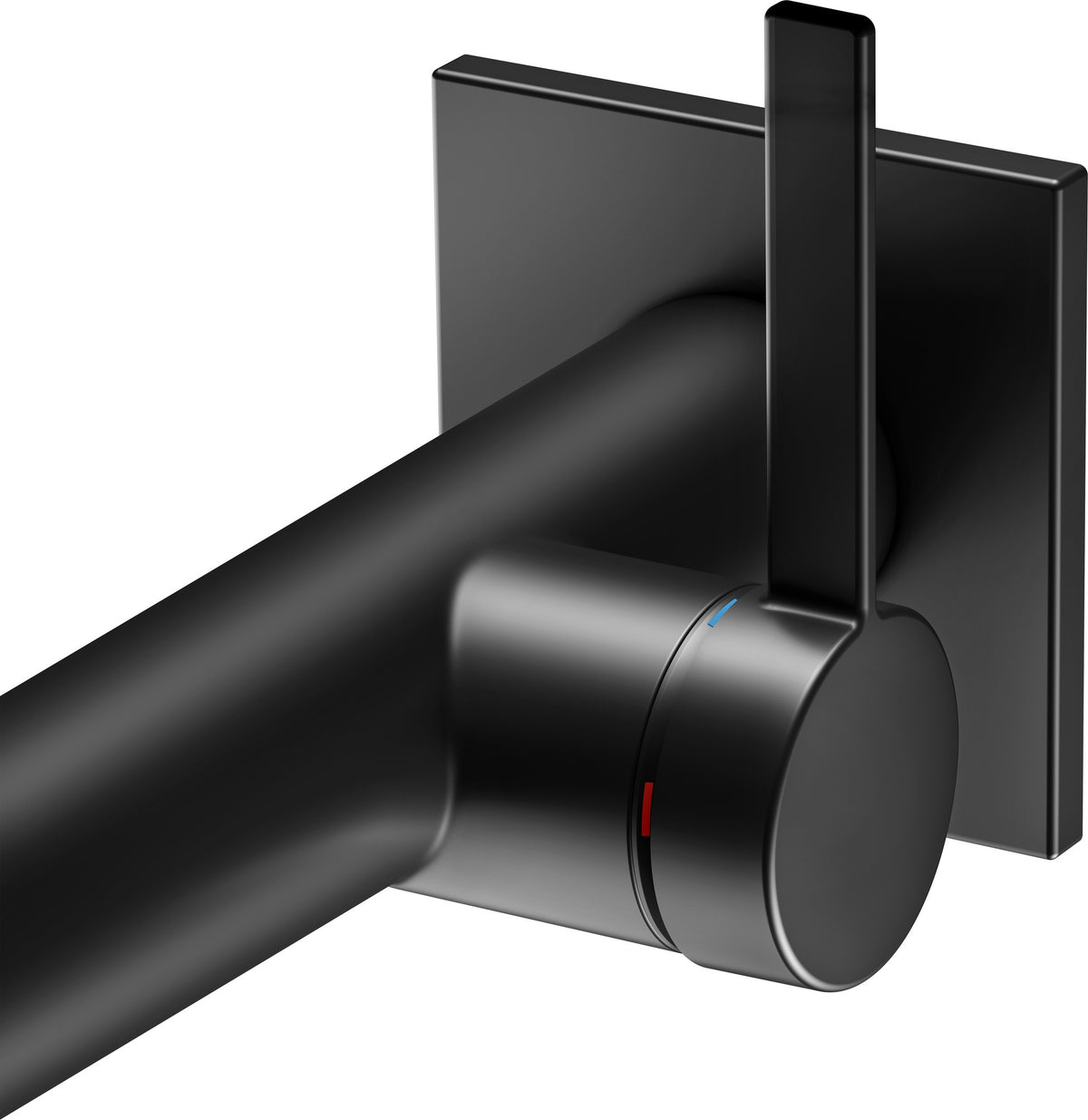 KEUCO IXMO Pure Einhebel-Waschtischmischer Unterputz, eckig, Ausladung 165 mm, schwarz matt