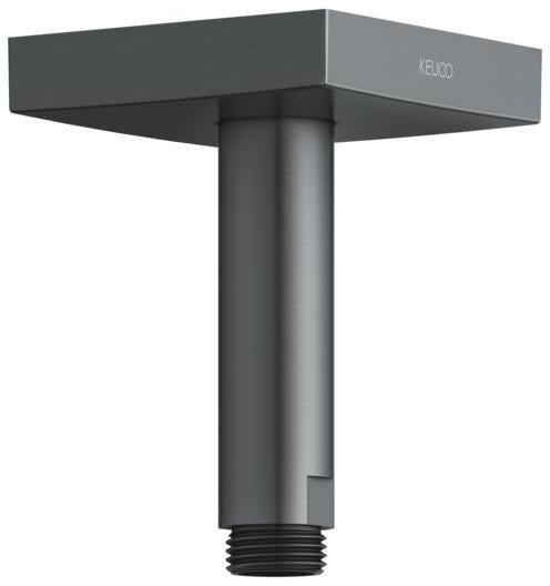 KEUCO Brausearm Edition 300 Deckenanschluss 100 mm verchromt – Eckige Form für moderne Duschen