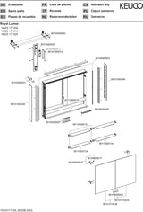 KEUCO Royal Lumos Spiegelschrank 900 mm silber-eloxiert mit Ablagefach – Wandvorbau