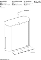 KEUCO Plan Papiertuchspender 14985 Edelstahl-Finish mit Spiegeltür für gefalzte Papierhandtücher