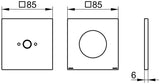 KEUCO Rosetten-Set 51116 verchromt eckig 85 mm für Einhebel-Waschtischmischer