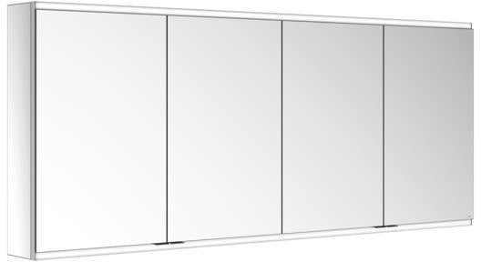 KEUCO Royal Modular 2.0 Spiegelschrank, beleuchtet, 1750 mm, 4 Türen, silber-eloxiert, ohne Steckdose