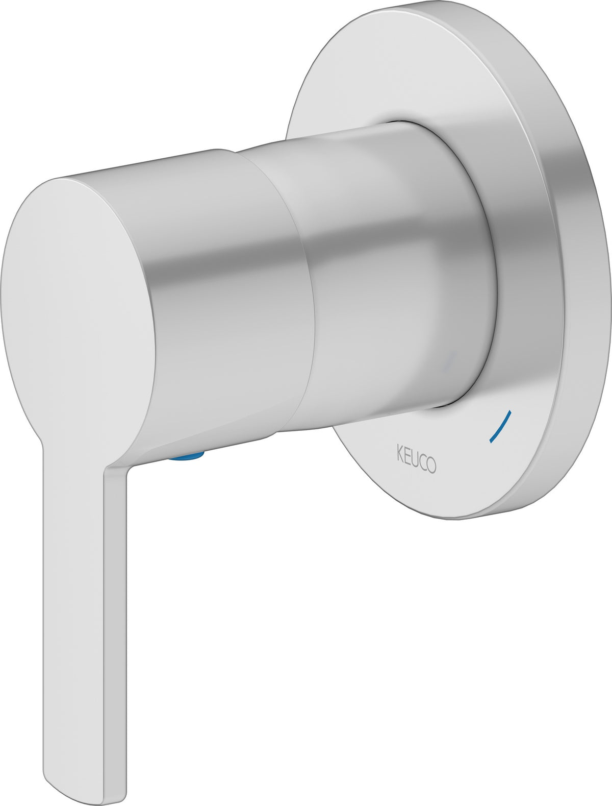 KEUCO Plan Blue Unterputz Einhebelmischer Aluminium-Finish – Fertigmontageset