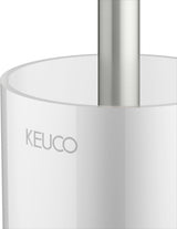 KEUCO Edition 11 Toilettenbürstengarnitur mit Echtkristall-Einsatz, Nickel gebürstet, Wandmontage