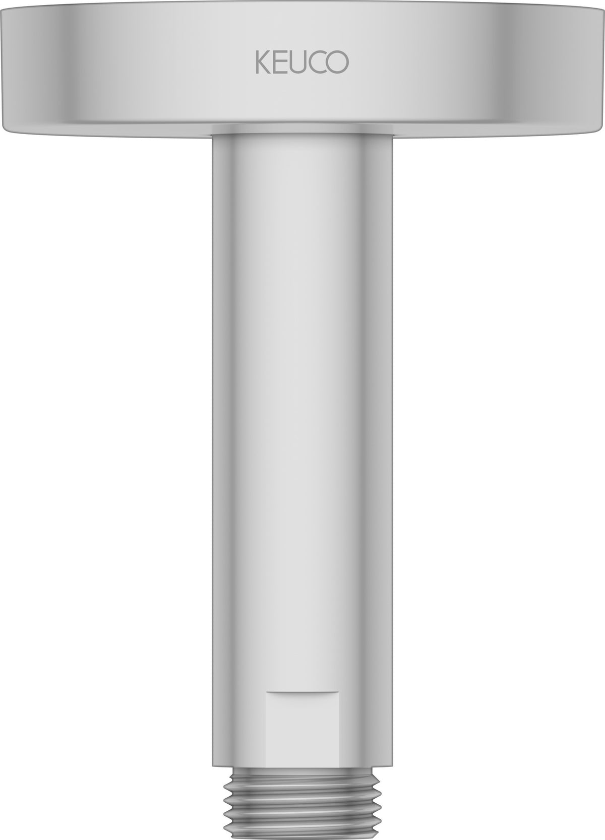 KEUCO Brausearm Elegance 51688, Deckenanschluss, 100 mm, verchromt – Rundes Design für die Deckenmontage
