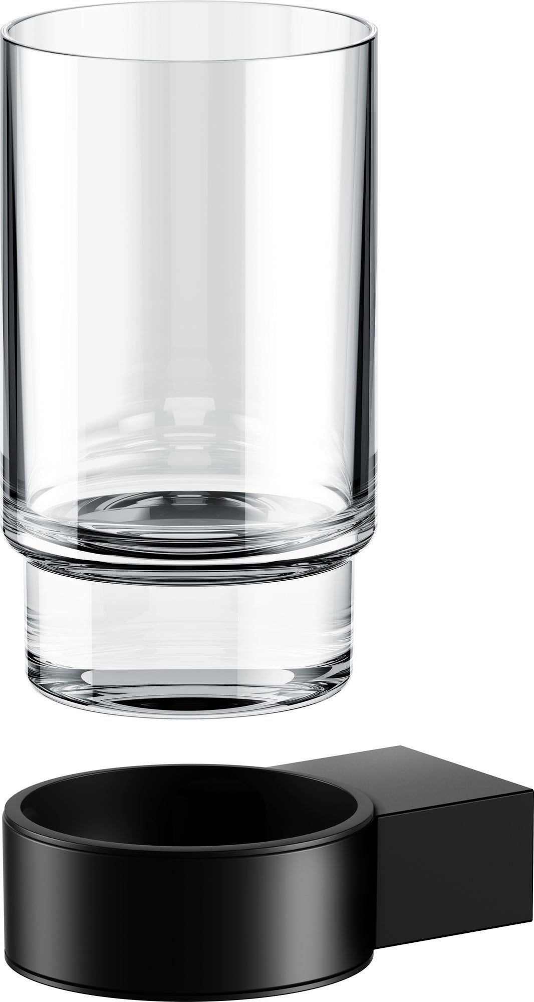 KEUCO Plan Glashalter mit Echtkristall-Glas, verchromt, Wandmontage, 116 mm