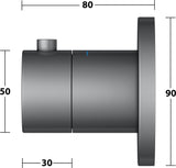 KEUCO IXMO Thermostatarmatur Unterputz rund verchromt – mit Sicherheitssperre bei 38 °C