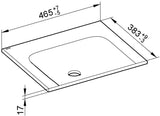 KEUCO X-Line Keramik-Waschtisch 465 mm weiß ohne Hahnlochbohrung