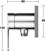 KEUCO IXMO_solo UP Wandanschlussbogen mit Schlauchanschluss DN15 – Unterputz-Funktionseinheit