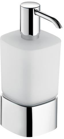 KEUCO Elegance Lotionspender 11654 – Opalglas, verchromte Pumpe, 220 ml, Wandmontage