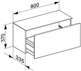 KEUCO Royal Reflex Ausstattungs-Set für Sideboard 34010, Aluminium silber-eloxiert