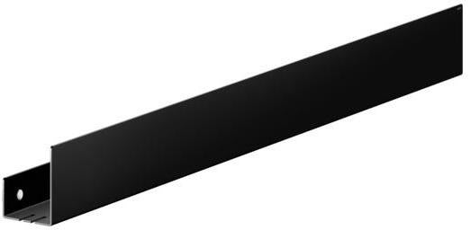 KEUCO Duschablage 24953 auf Maß – 400-600 x 120 x 90 mm, schwarz matt, Aluminium, mit Haken