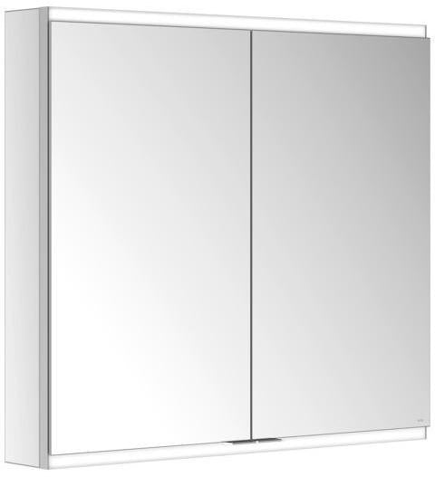 KEUCO Royal Modular 2.0 Spiegelschrank, beleuchtet, 600 x 700 x 120 mm, silber-eloxiert