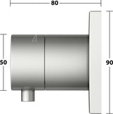 KEUCO IXMO Comfort Absperrventil Unterputz DN15 rund Messing gebürstet 59541