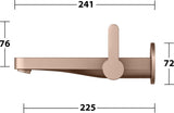 KEUCO IXMO Einhebel-Waschtischmischer Unterputz Wandmontage 187 mm Messing gebürstet